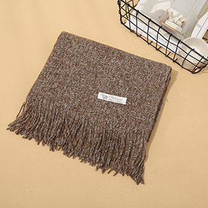 Winter solid color clip flower scarf