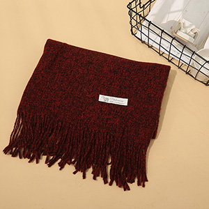 Winter solid color clip flower scarf