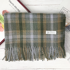 Cashmere winter thick plaid scarf
