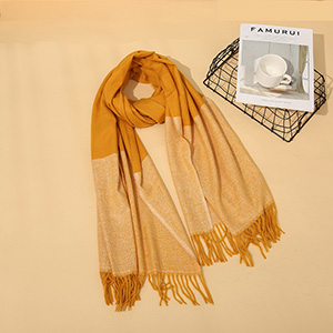 Cashmere padded shawl scarf