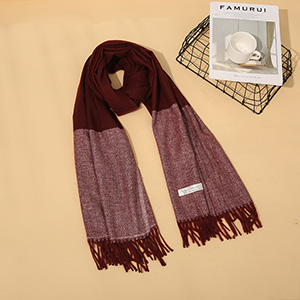 Cashmere padded shawl scarf