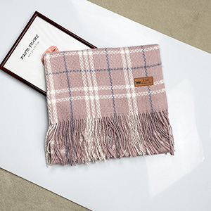 Striped cashmere fringed scarf wholesale