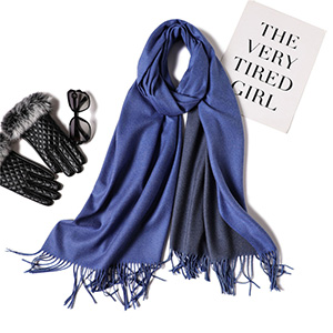 Pure color solid color double sided scarf