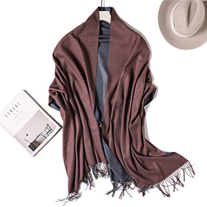Pure color solid color double sided scarf