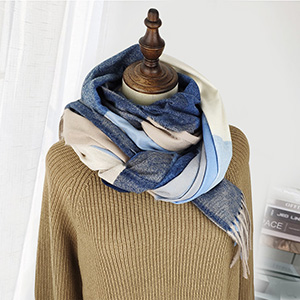 Winter plaid thick scarf wholesale
