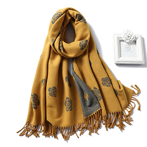 Camellia cashmere scarf wholesale