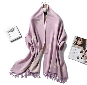 Camellia cashmere scarf wholesale