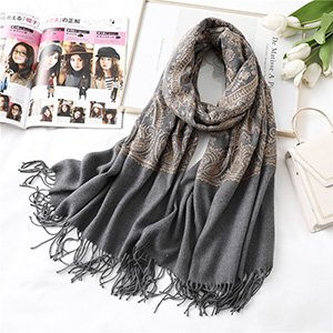 Cashmere shawl embroidered temperament scarf