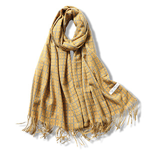Cashmere check fringed warm shawl wholesale