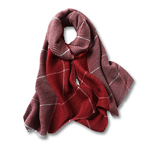 Color block plaid cashmere scarf