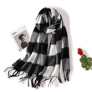 Plaid thermal shawl cashmere scarf