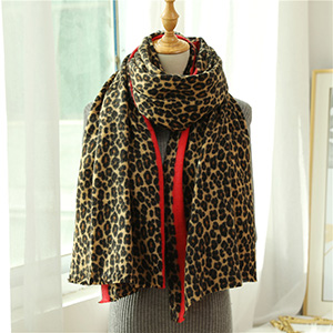 Leopard scarf cashmere winter shawl