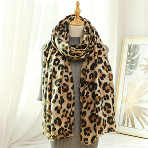 Leopard scarf cashmere winter shawl