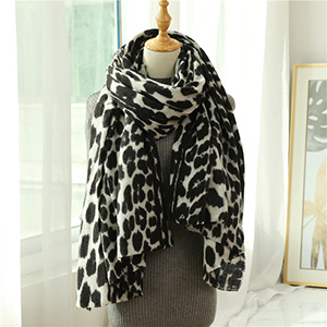Leopard scarf cashmere winter shawl
