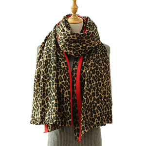 Leopard scarf cashmere winter shawl
