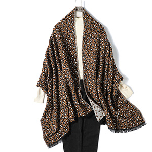 Leopard Print Thick Cashmere Scarf
