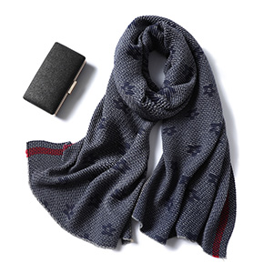 Flower double side cashmere scarf