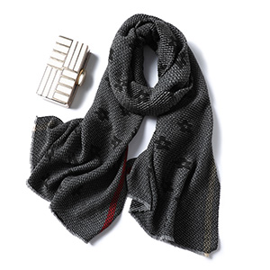 Flower double side cashmere scarf