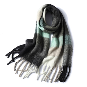 Winter color plaid scarf