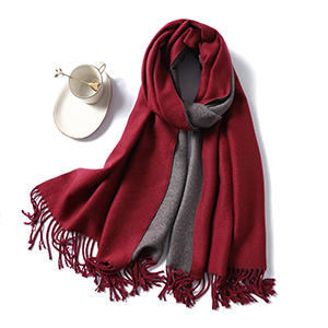 Winter thick solid color cashmere scarf