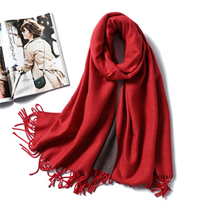 Winter thick solid color cashmere scarf