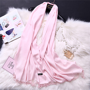 Pure cashmere scarf fringed shawl