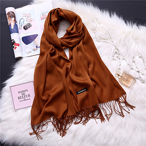 Pure cashmere scarf fringed shawl