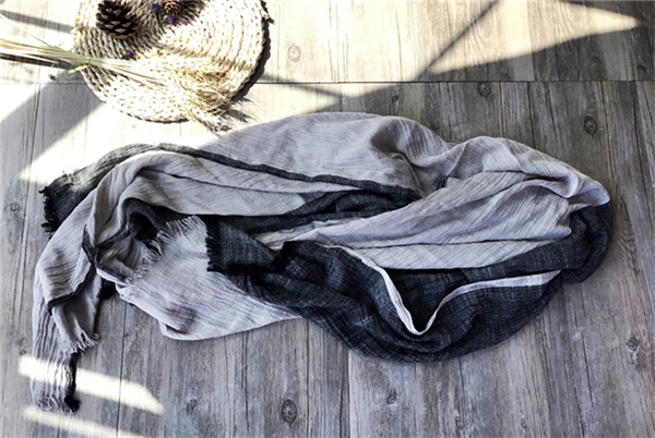 Autumn and winter new cotton hemp color matching European and American style plain scarf