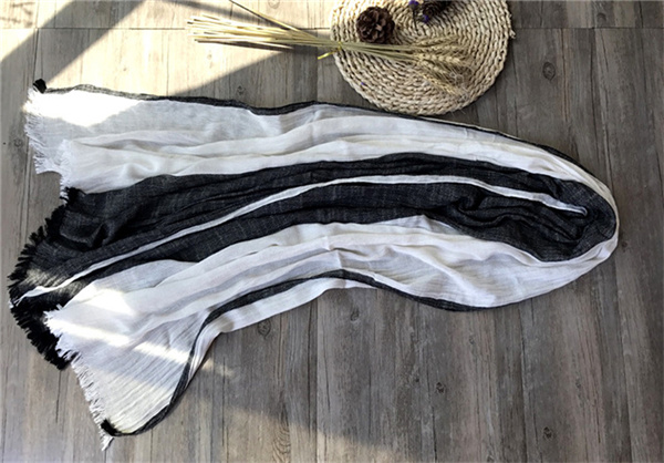 Autumn and winter new cotton hemp color matching European and American style plain scarf