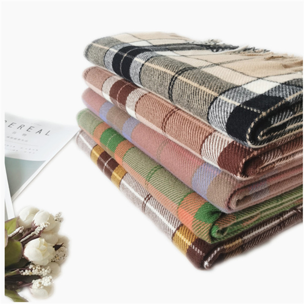 Autumn and winter Plaid Scarf women warm shawl couple scarf
