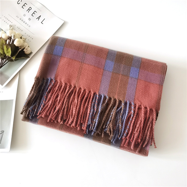 Autumn and winter Plaid Scarf women warm shawl couple scarf