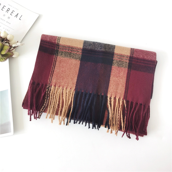 Cashmere classic Plaid Scarf women shawl men scarf lovers