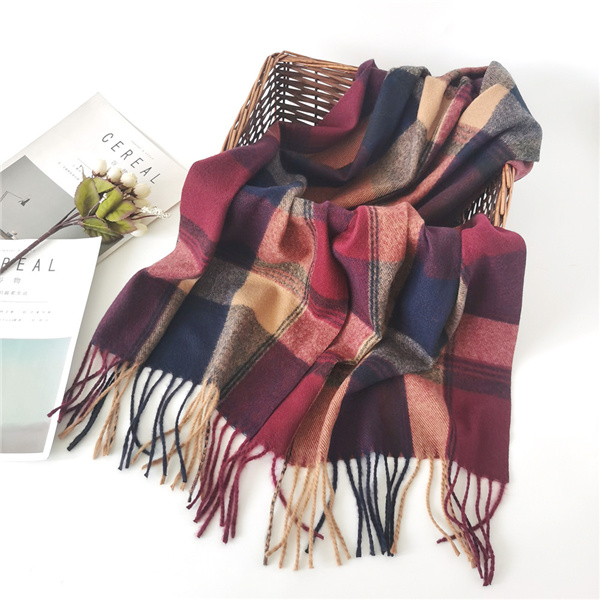 Cashmere classic Plaid Scarf women shawl men scarf lovers