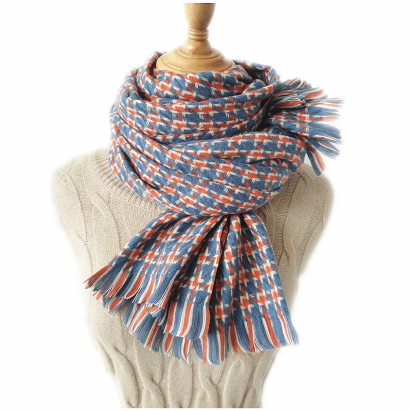 New imitation cashmere women winter Korean thousand bird Plaid shawl Plaid Scarf