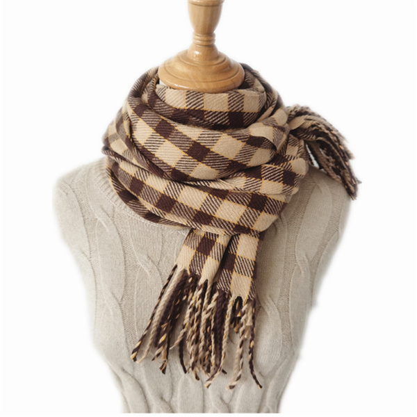 Imitation cashmere scarf winter Plaid Scarf Korean warm couple Shawl Scarf