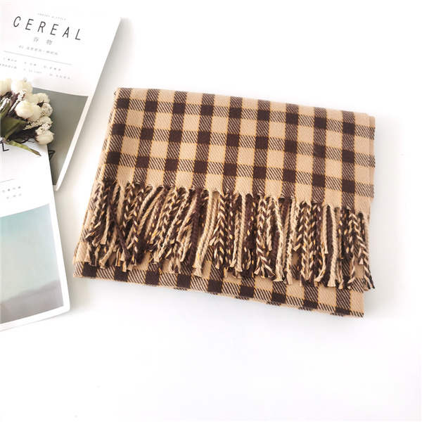 Imitation cashmere scarf winter Plaid Scarf Korean warm couple Shawl Scarf