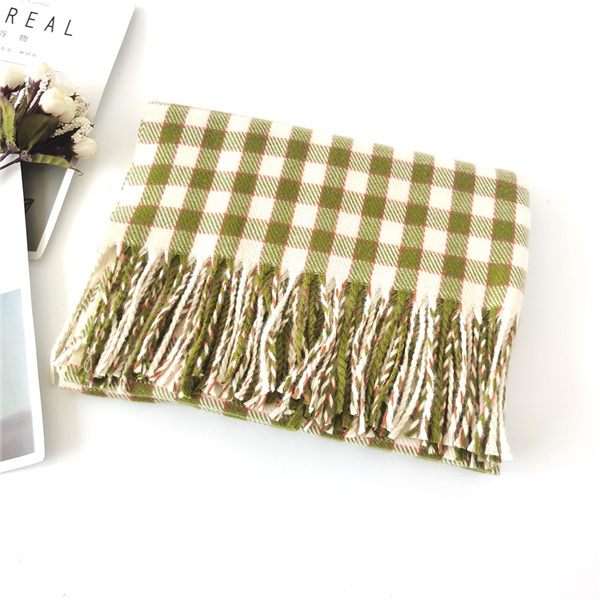 Imitation cashmere scarf winter Plaid Scarf Korean warm couple Shawl Scarf
