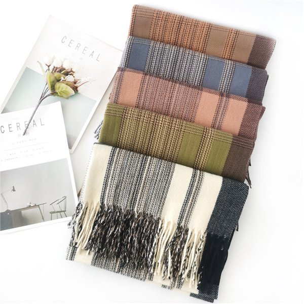 New striped autumn winter couple scarf warm shawl