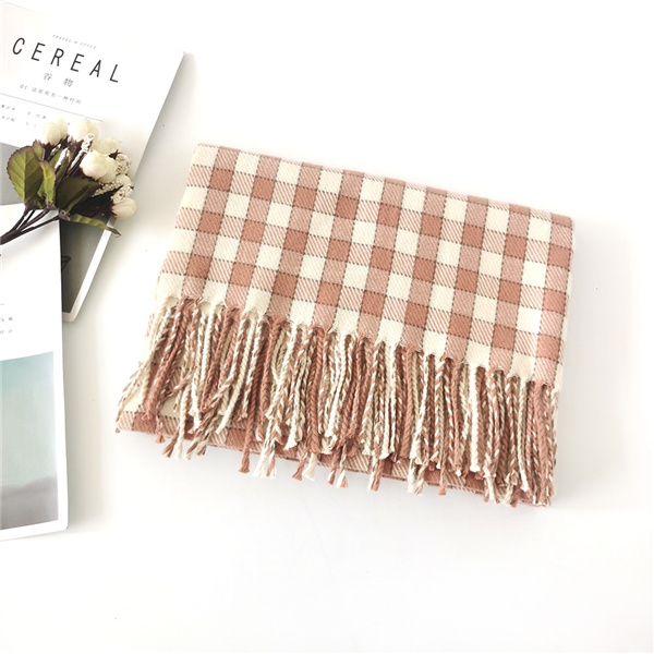 Imitation cashmere scarf winter Plaid Scarf Korean warm couple Shawl Scarf