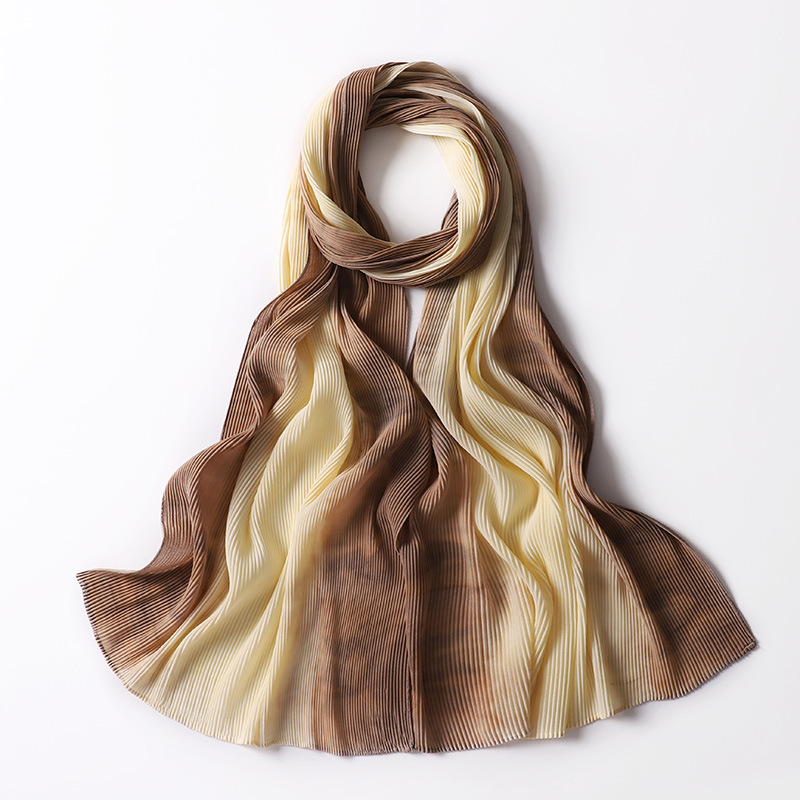 Pearl Chiffon wrinkled scarf scarf gorgeous printed silk scarf in spring and summer
