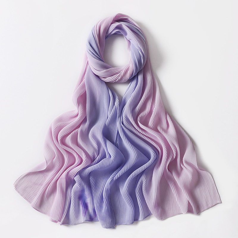 Pearl Chiffon wrinkled scarf scarf gorgeous printed silk scarf in spring and summer