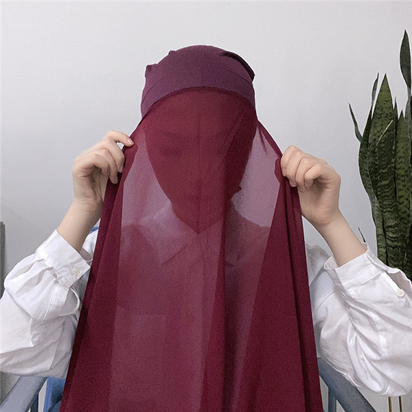 Pearl Chiffon suit Baotou convenient scarf four seasons universal scarf wholesale