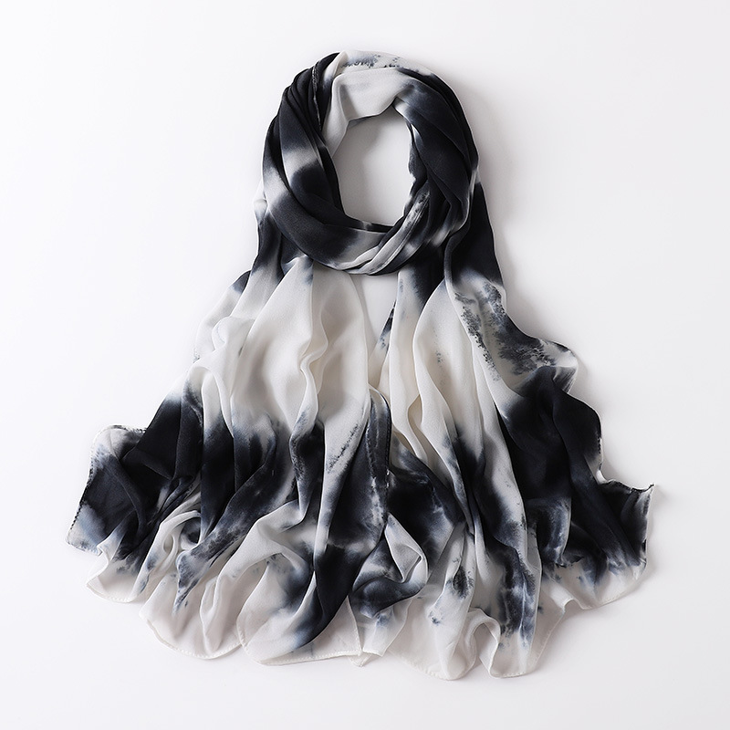 Tourism Baotou scarf pearl Chiffon color scarf silk scarf wholesale