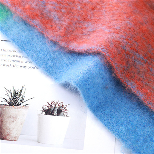 New Plaid Scarf Mohair shawl women fashion woven thickened warm scarf