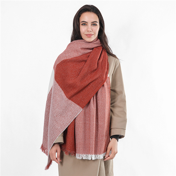 Imitation cashmere scarf wheat ear lattice warm woven tassel scarf manufacturer wholesale