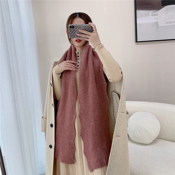 Mohair scarf solid color fashion warm scarf soft women knitting scarf manufacturer wholesale