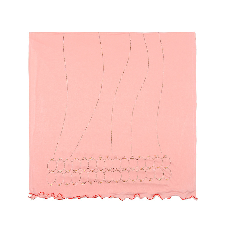 Hot selling manufacturers elastic pearl circle hot drilling embossed Lace Scarf Shawl wholesale