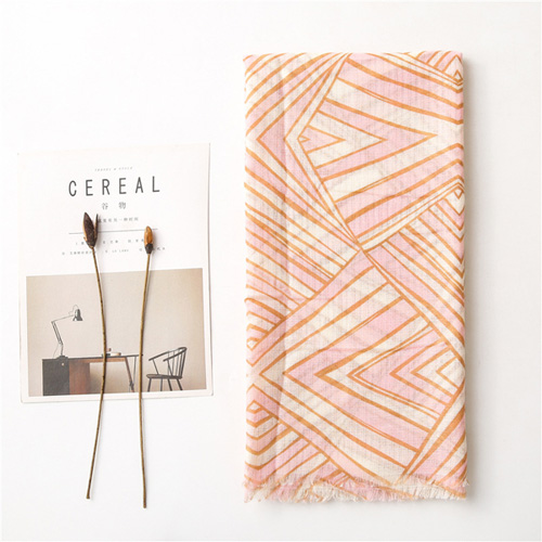 2021 Fashion cotton scarf fringed print scarves