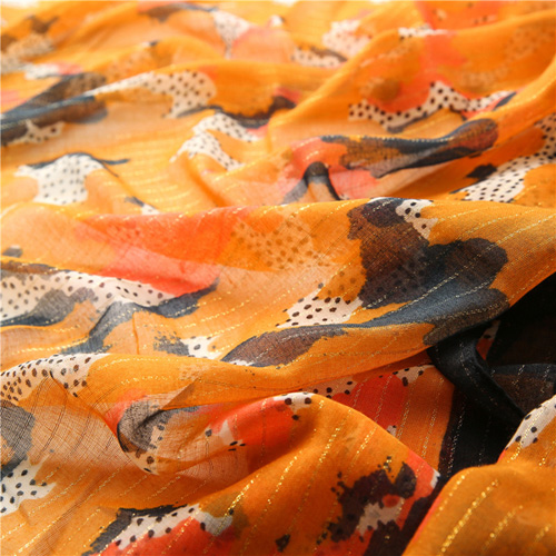 Cotton linen scarf women fashion gold silver silk scarves