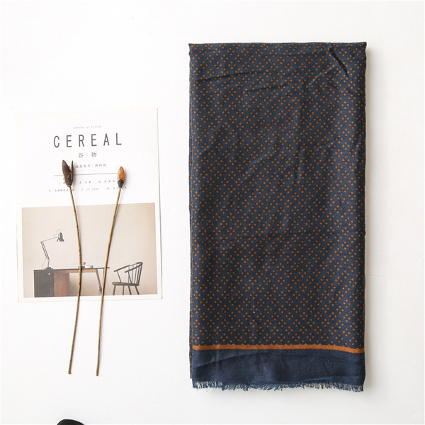 Men cotton scarf factory geometric cotton linen silk scarf